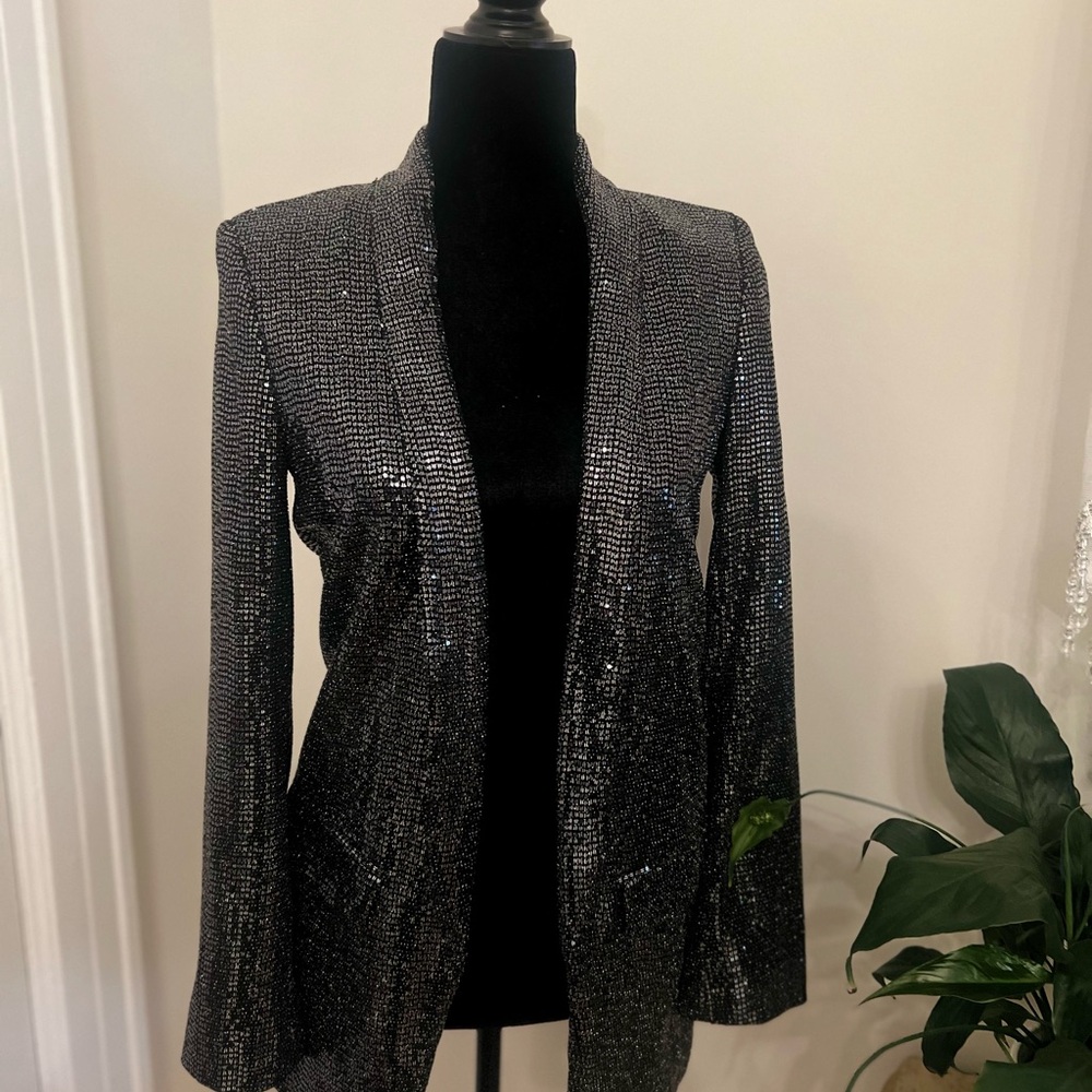 Zara Black dazzle Sequin Blazer